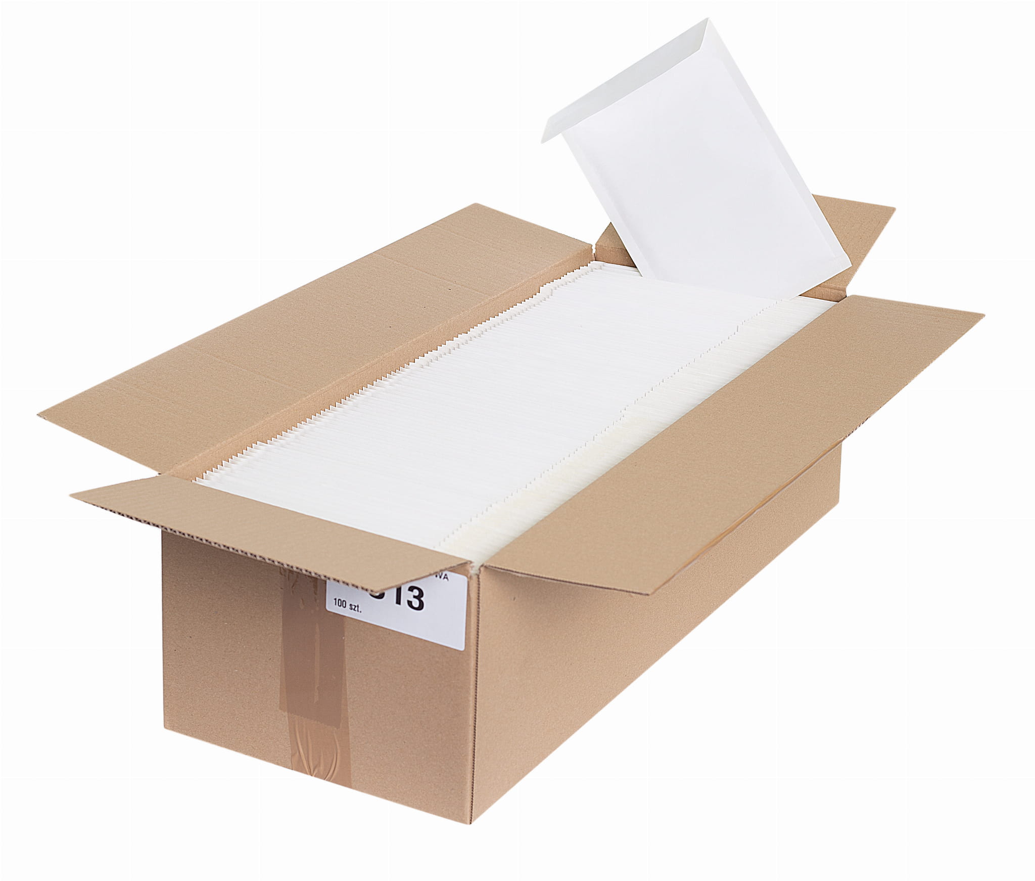 Biała koperta bąbelkowa C13, 150x215mm, zewnętrzne wymiary 170x225mm, opakowanie 100 sztuk