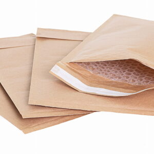 Brązowe koperty bąbelkowe A11 100x165mm, opakowanie 200 sztuk, idealne do bezpiecznej wysyłki małych przedmiotów.