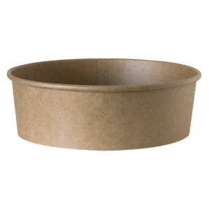 Miska papierowa Kraft 1100ml o średnicy 184mm, tłuszczoszczelna, idealna do dań na wynos.